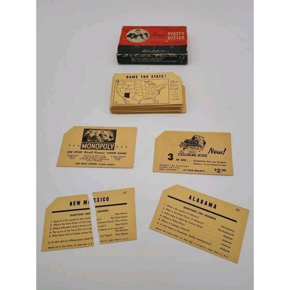 Vintage The Game of States and Cities by Parker Brothers Learning 1946 - Picture 8 of 8